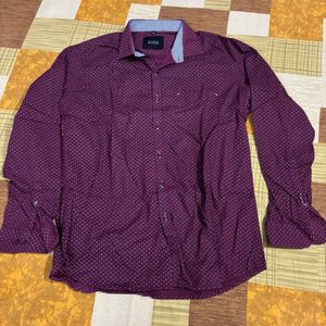 Stylish Maroon Printed Shirt