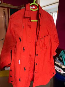 Orange Polo Shirt Tunic