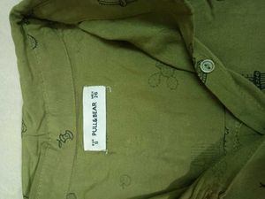 Olive Green Cactus Print Shirt – Casual &amp; Stylish