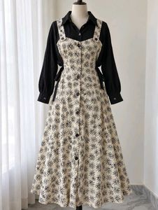 Chic Two-Piece Black and White Dress