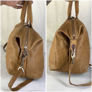 Authentic Longchamp Le Pliage Cuir Leather Satchel