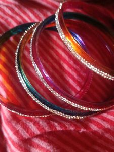 Set of Colorful Beaded Bangles