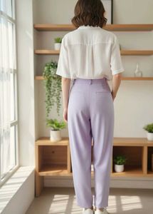 Stylish Lavender Wide-Leg Trousers