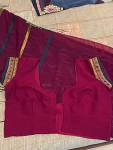 Elegant Indian Saree with Ornate Border