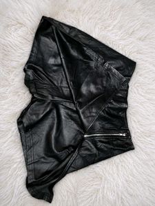 Faux Leather Zipper Pants