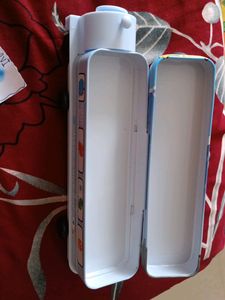 2 compartment Metal Pencil Case With Sharpner