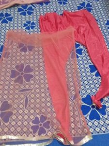Sleeveless Net Anarkali Suit Set