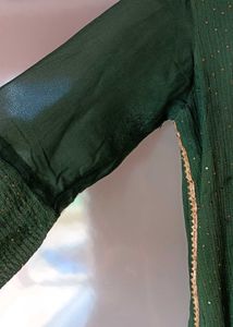 Emerald Green Embroidered Kurti