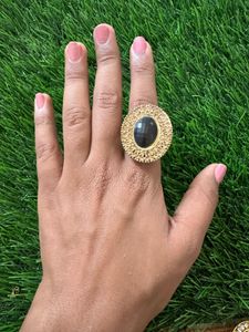 Exquisite Black Stone Statement Ring