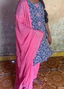 Elegant Printed Kurta Set with Dupatta