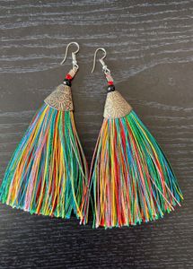 Rainbow Tassel Earrings