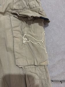puma beige cargo baggy pants new