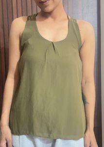 Olive Green Sleeveless Tank Top