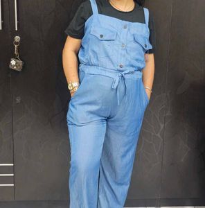 Light Wash Denim Jumpsuit