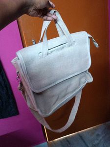 Stylish Light Grey Canvas Tote Bag