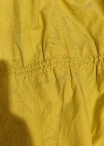Yellow Hooded Parka Jacket with detachable jacke