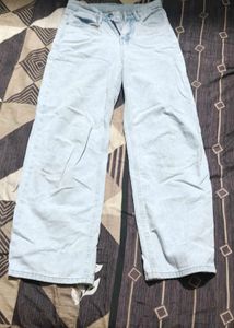 straight light blue jeans for woman