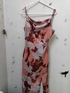 Abstract Print Slip Dress