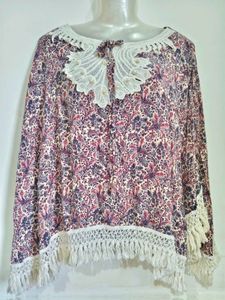 Bohemian Print Tassel Tunic 36"-40"