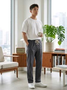 Dickies 55% Linen Cotton Relaxed Fit Drawstring