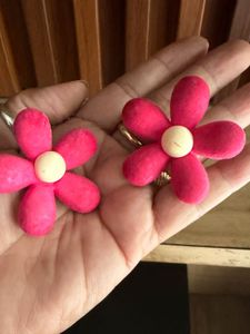 Pink Flower Hair Clip