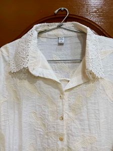 Vintage Embroidered Button-Down Shirt