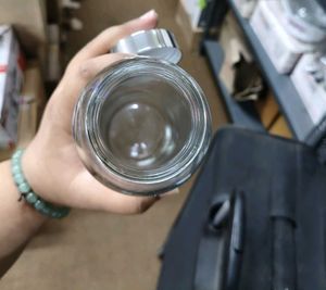 Clear Glass Water Bottle