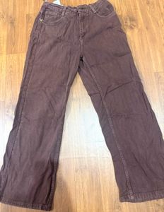 Brown Wide Leg Jeans