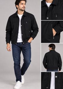 Black Men's suede leather  Jacket
