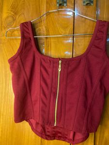 Chic Burgundy Corset