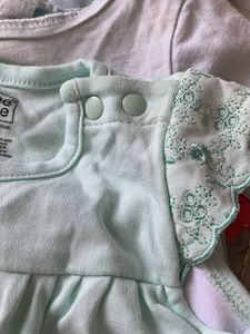 5 Baby Girls Long Sleeve Bodysuits Set