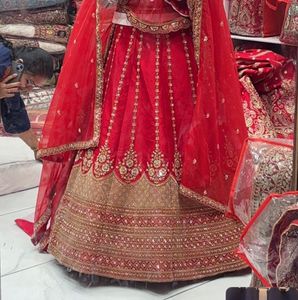 Elegant Red Bridal Lehenga Choli