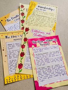 Handmade School Project Notes( any 10 paper or mor