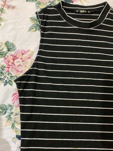 Shein Black and White Stripped tank