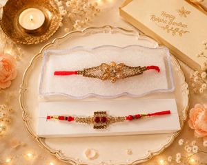 Set of 2 Designer Rakhi Bracelets