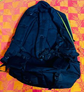 FASTRACK Durable Black Backpack with Lime Accents