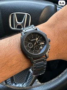 Fossil Men's Black Stainless Steel Watch