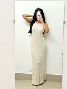 Simple Grey Sleeveless Dress