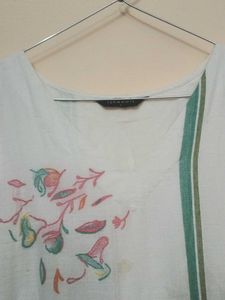 White Sleeveless Midi Dress with Embroidery