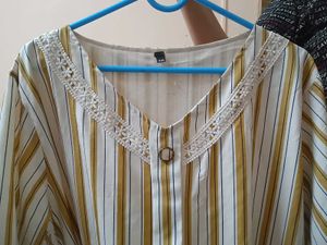 Striped V-Neck Top