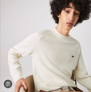 Men's Cream Lacoste Sweater