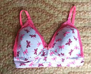 Cute Dragonfly Print Bra
