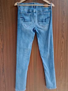 American Eagle Blue Wash Skinny Jeans