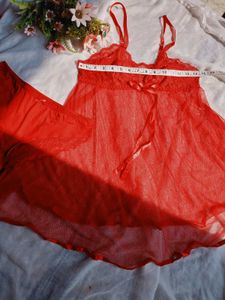 Red Lace Babydoll Lingerie