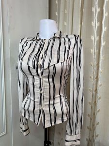 Chic Striped Button-Up Blouse