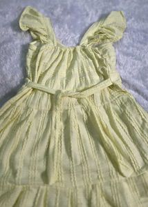 💛 Pastel Yellow Tiered Maxi Dress | Ruffle Sleeve