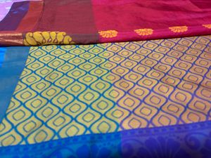 Vibrant Silk Saree with Intricate Weave
