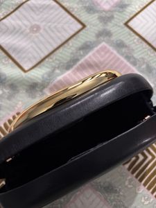 Chic Black Clutch with Gold Accent
