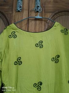 Yellow Printed Kurta