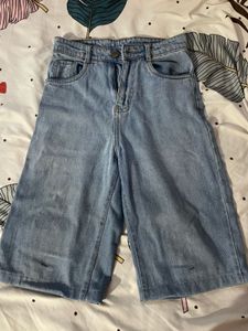 Light Wash Denim Culottes